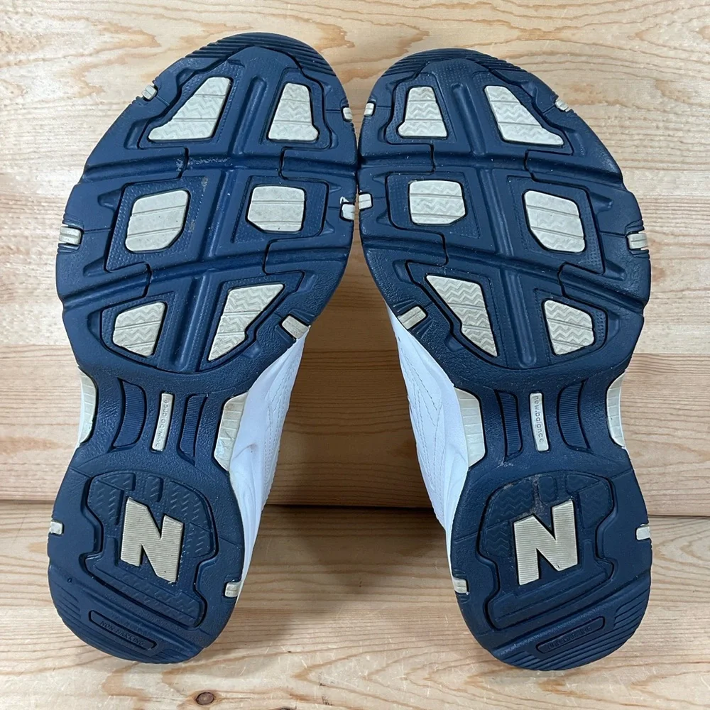 New Balance 608 v2 Training Shoes Men’s 8 4E X-WIDE White Navy Leather MX608V2W